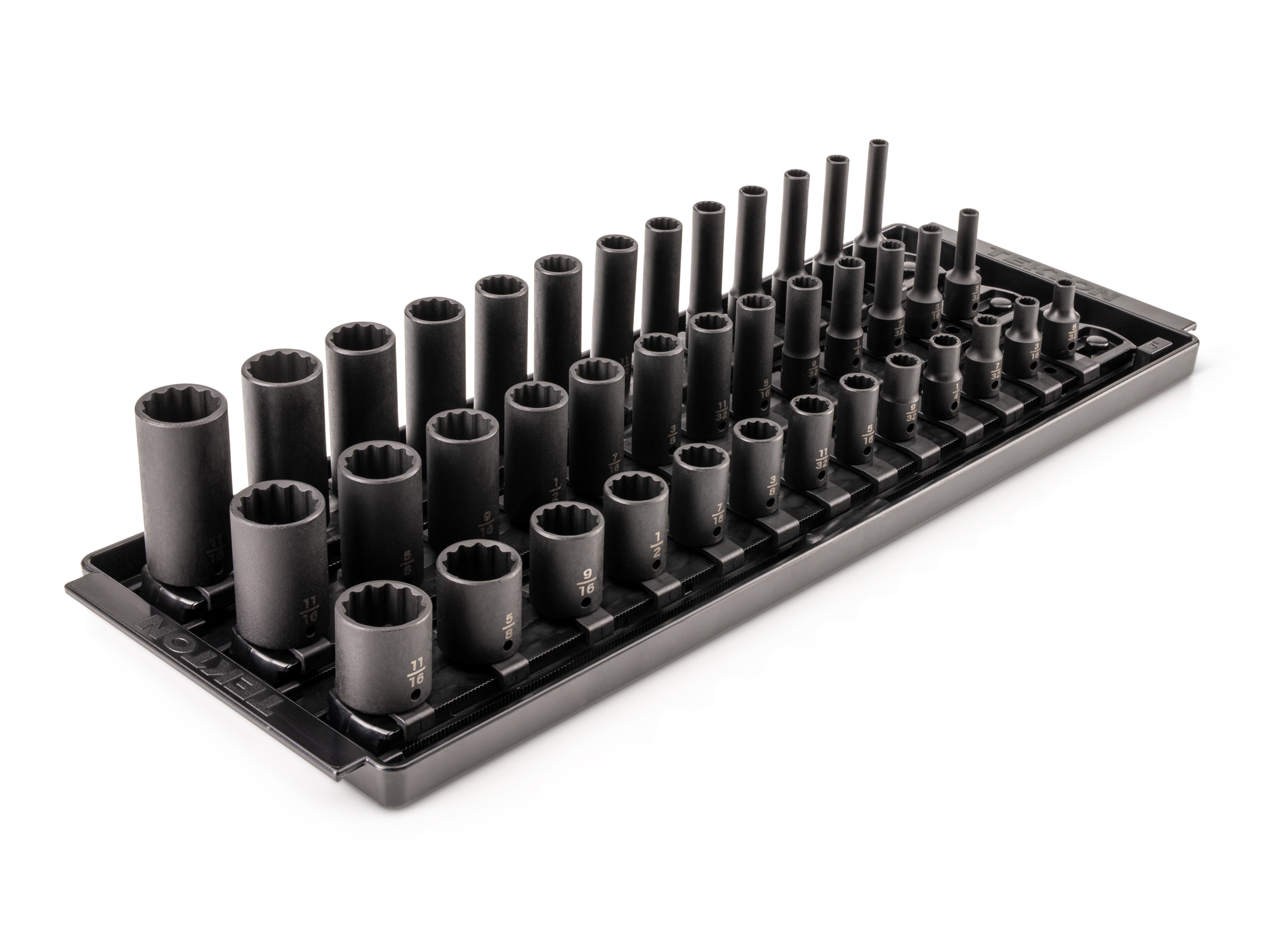 1/4 Inch Drive 6-Point Impact Socket Set (5/32 - 11/16 Inch) | TEKTON