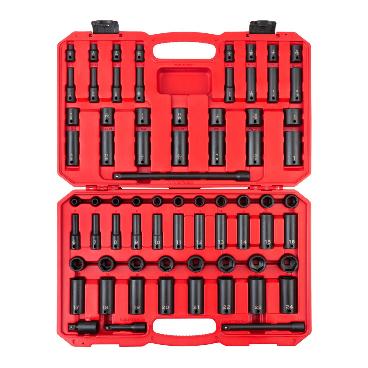 72Piece 3/8 Inch Drive 6Point Impact Socket Set TEKTON SID91404