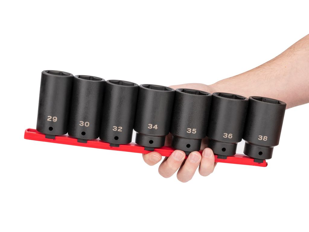 7Piece Axle Nut Socket Set with Rail TEKTON