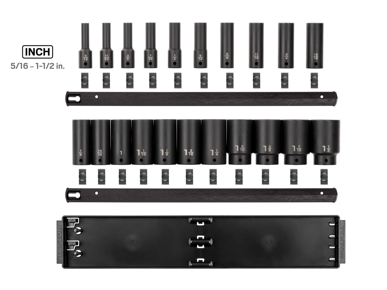 1/2 Inch Drive Deep 6Point Impact Socket Set, 21Piece TEKTON SID92103
