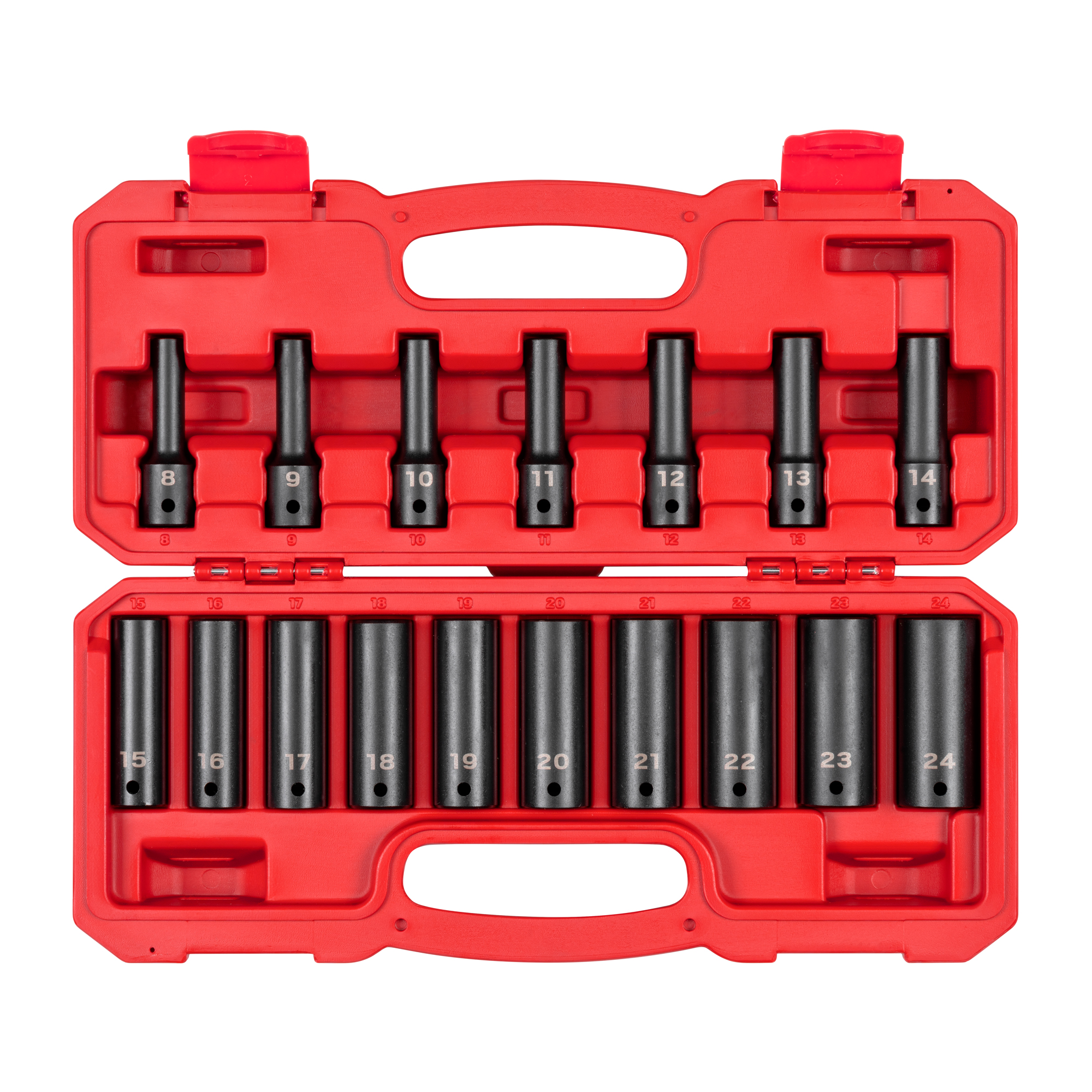 1/2 Inch Drive 12-Point Impact Socket Set (17-Piece
