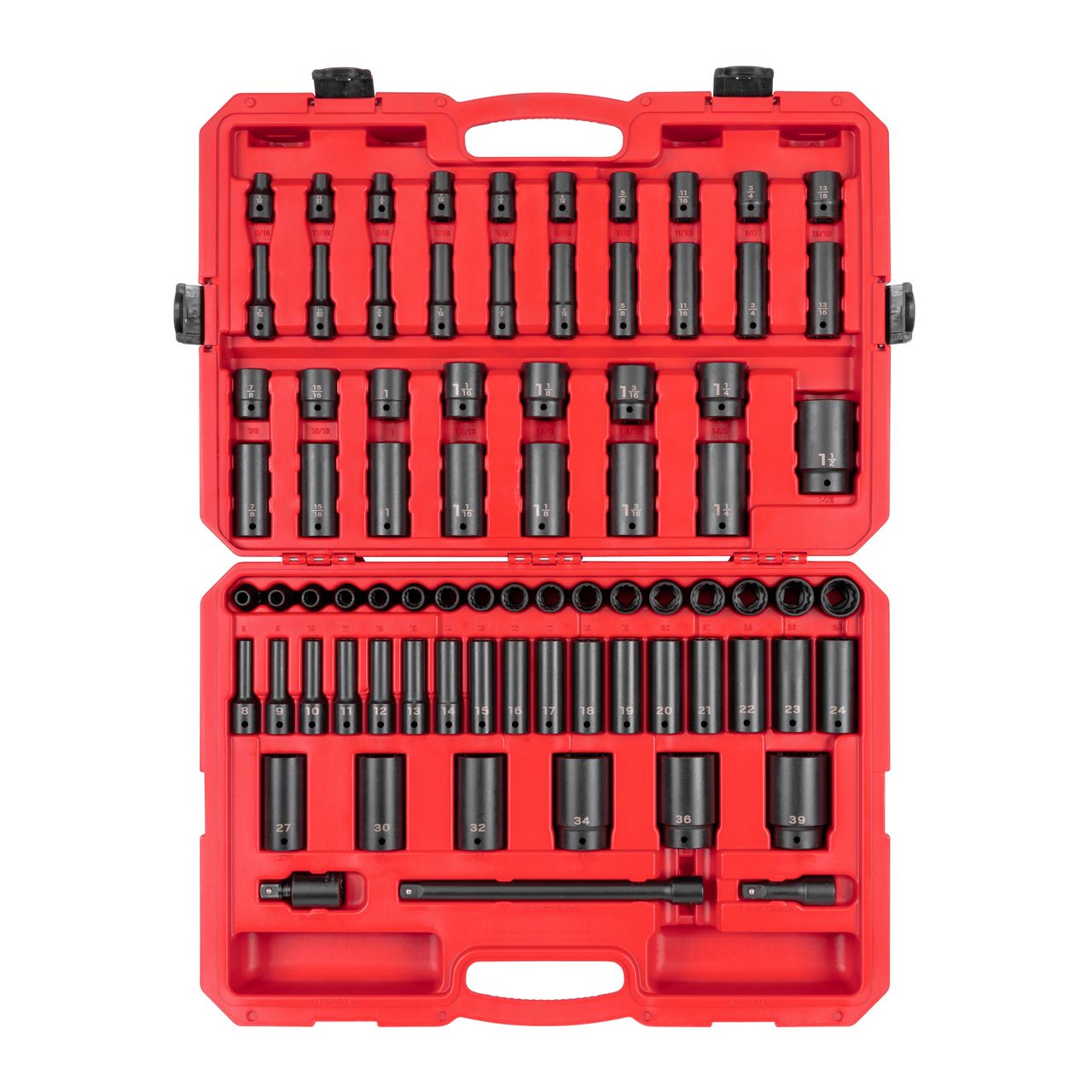 1/2 Inch Drive 12Point Impact Socket Set (78Piece) SID92408 TEKTON