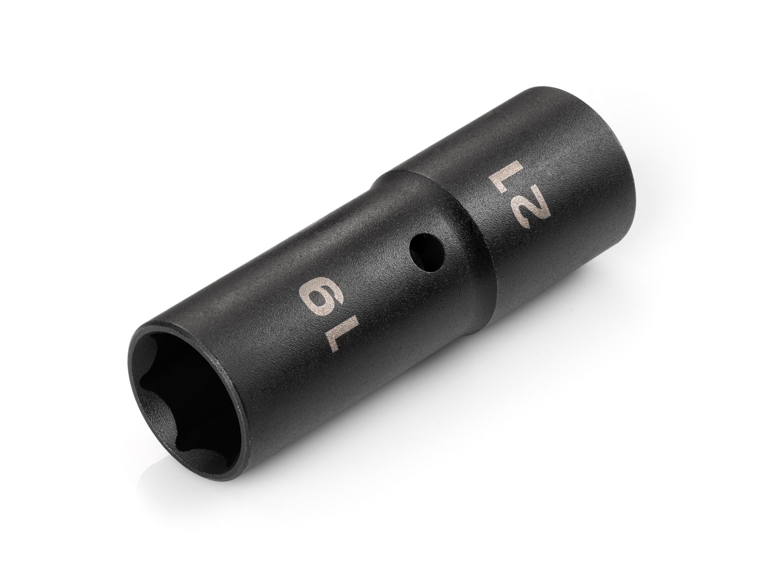 TEKTON SIF21921-D 1/2 Inch Drive 19 x 21 mm Thin Wall Impact Flip Socket