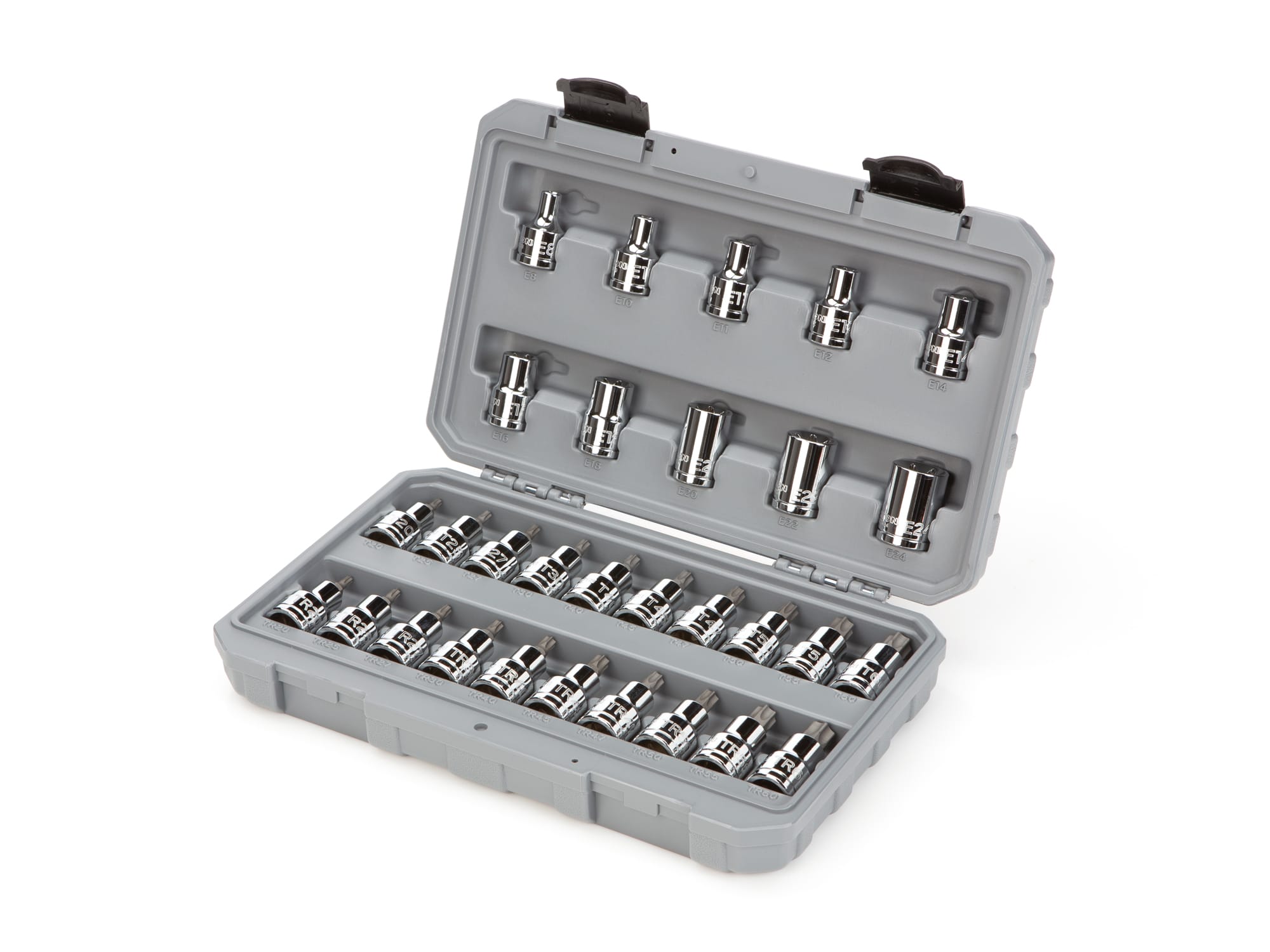 30-Piece 1/2 Inch Drive Bit & External Star Socket Set | TEKTON