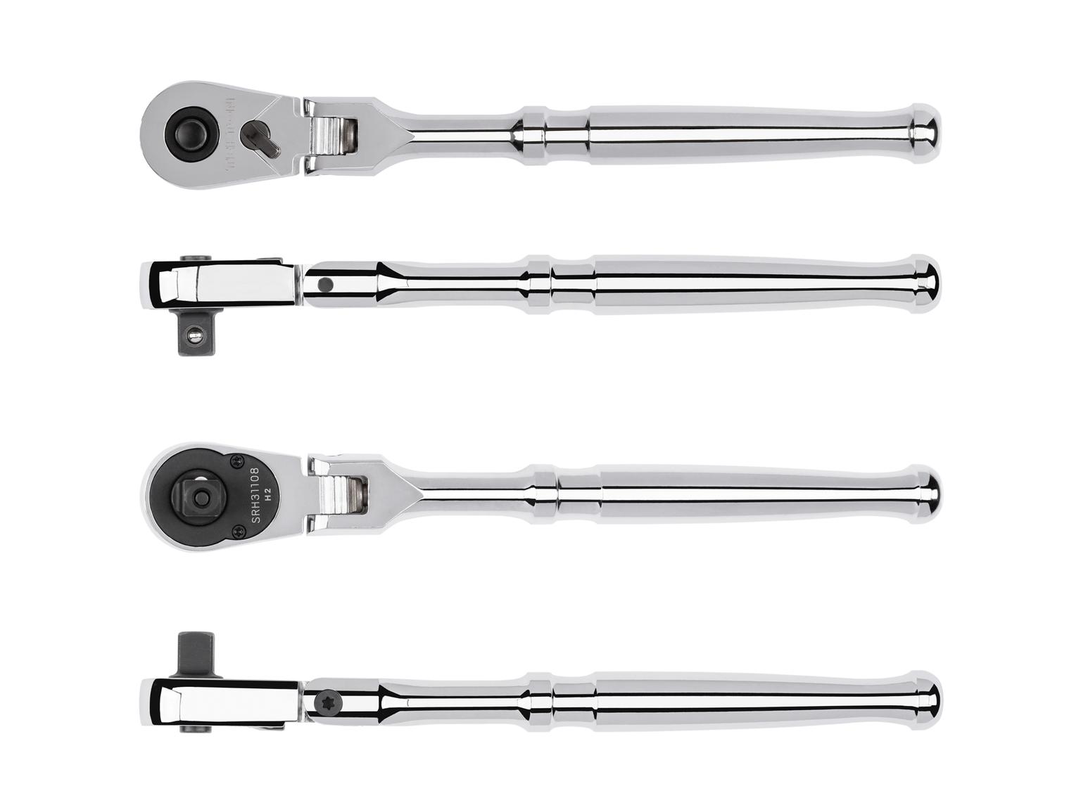 TEKTON SRH31108-T 3/8 Inch Drive x 8 Inch Flex Head Quick-Release Ratchet