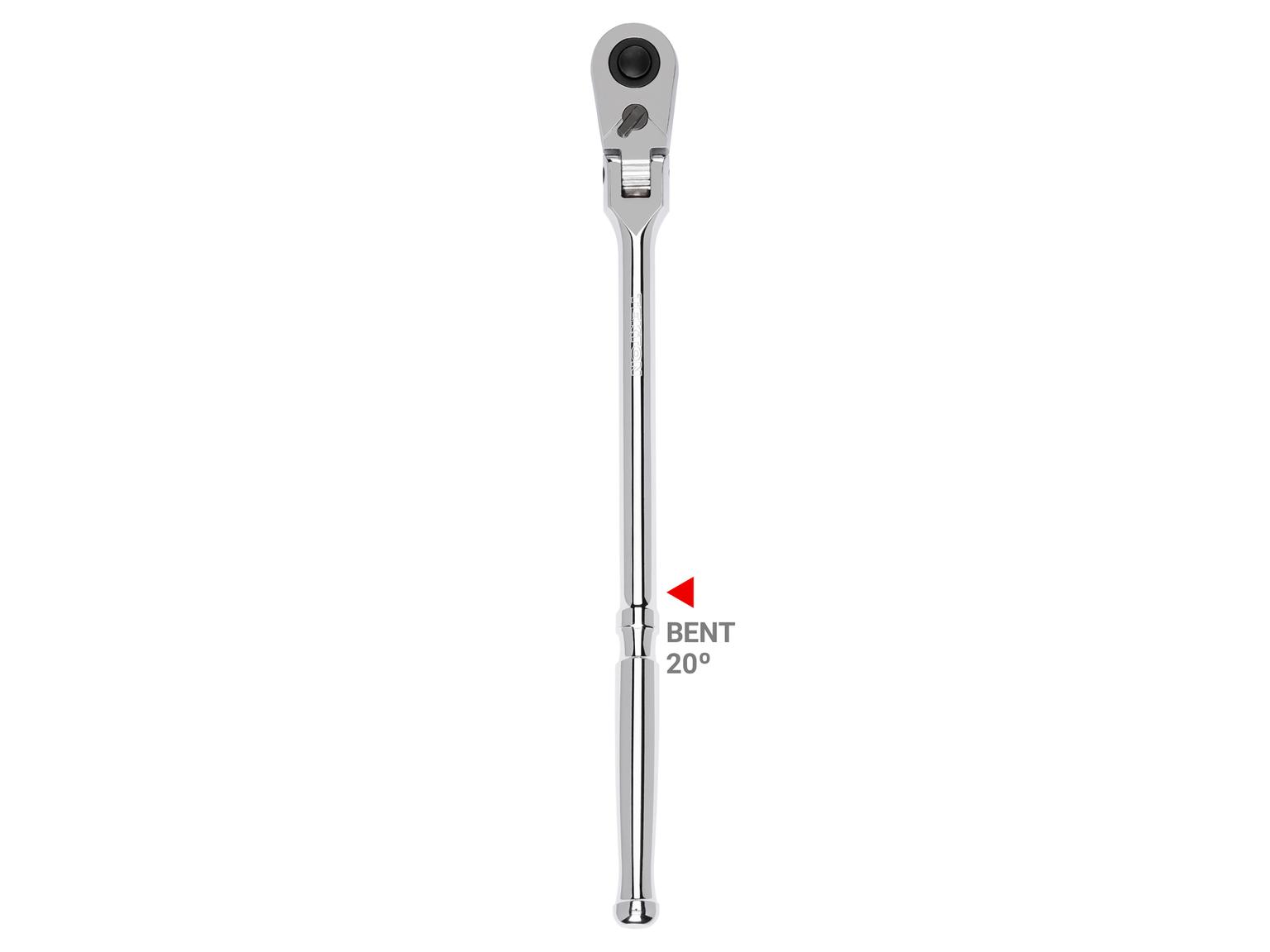 TEKTON SRH33214-T 1/2 Inch Drive x 14 Inch Flex Head Quick-Release Bent Handle Ratchet