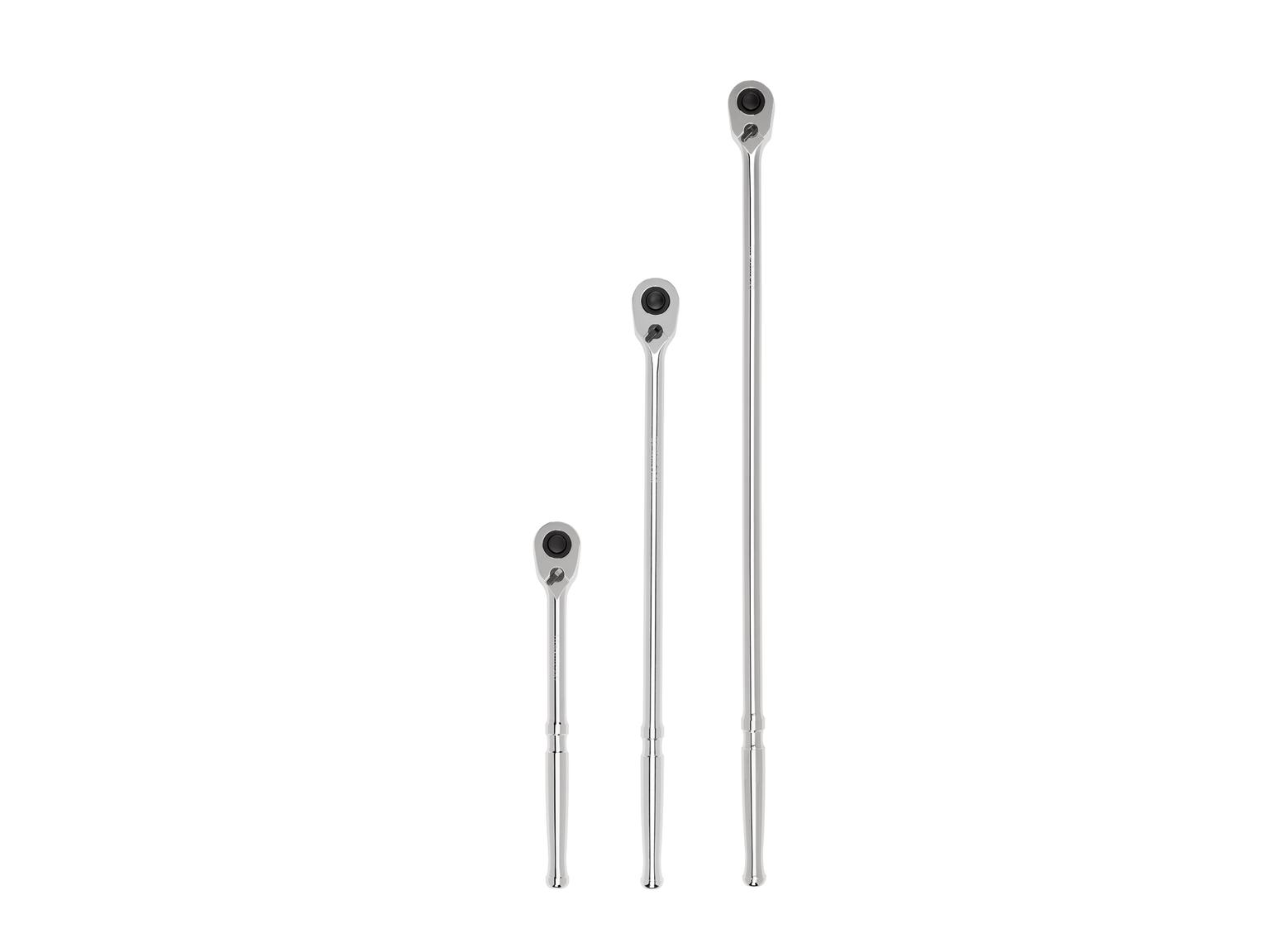 TEKTON SRH92104-T 1/2 Inch Drive Quick-Release Ratchet Set, 3-Piece (10-1/2, 18, 24 in.)