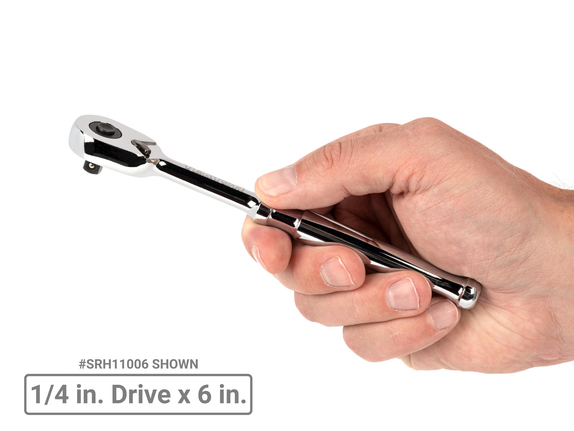 TEKTON SRH99107-T 1/4 Inch Drive Quick-Release Ratchet Set (3-Piece)