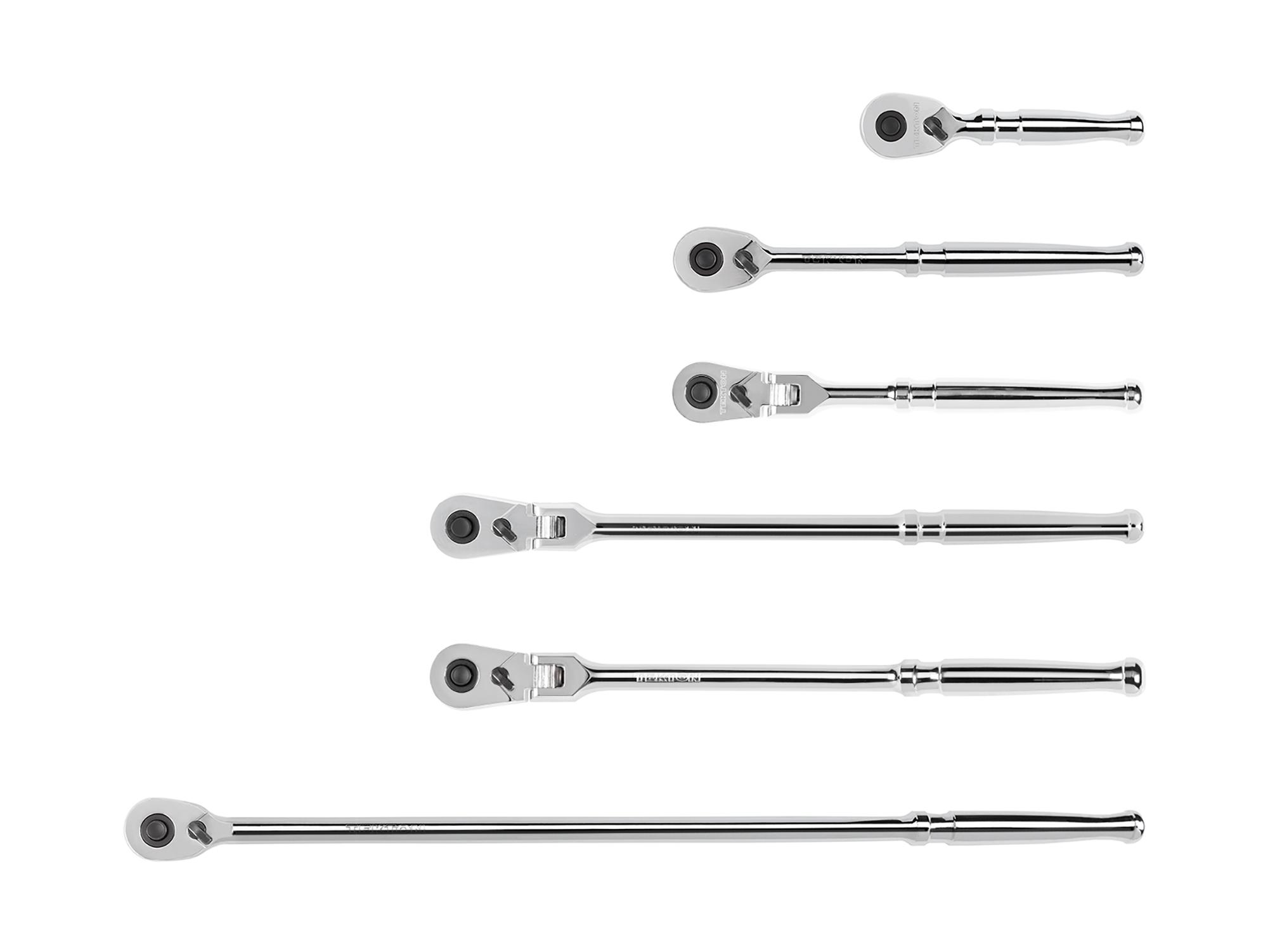 TEKTON SRH99114-T 3/8 Inch Drive Quick-Release Ratchet Set (6-Piece)