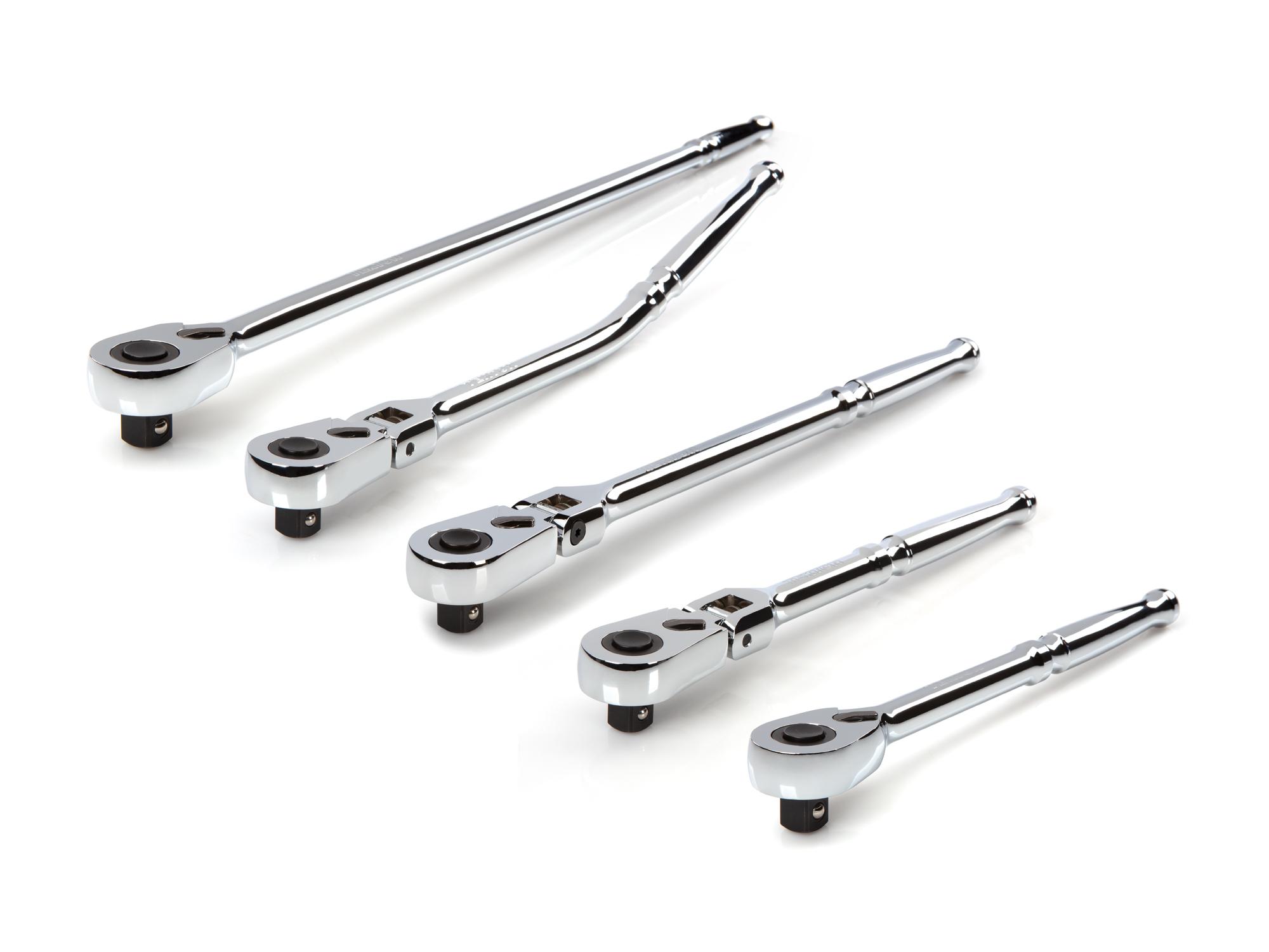 TEKTON SRH99115-T 1/2 Inch Drive Quick-Release Ratchet Set (5-Piece)
