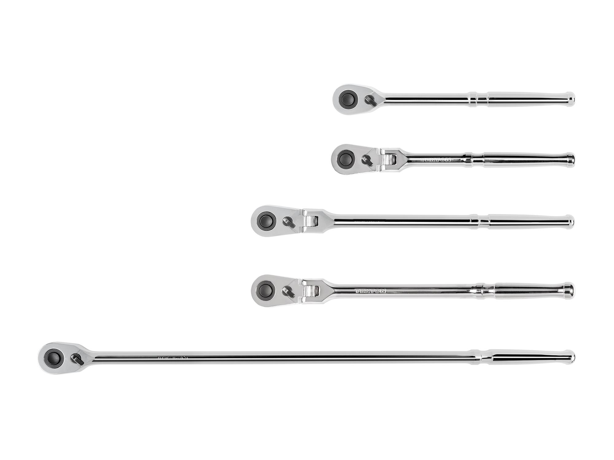 TEKTON SRH99115-T 1/2 Inch Drive Quick-Release Ratchet Set (5-Piece)