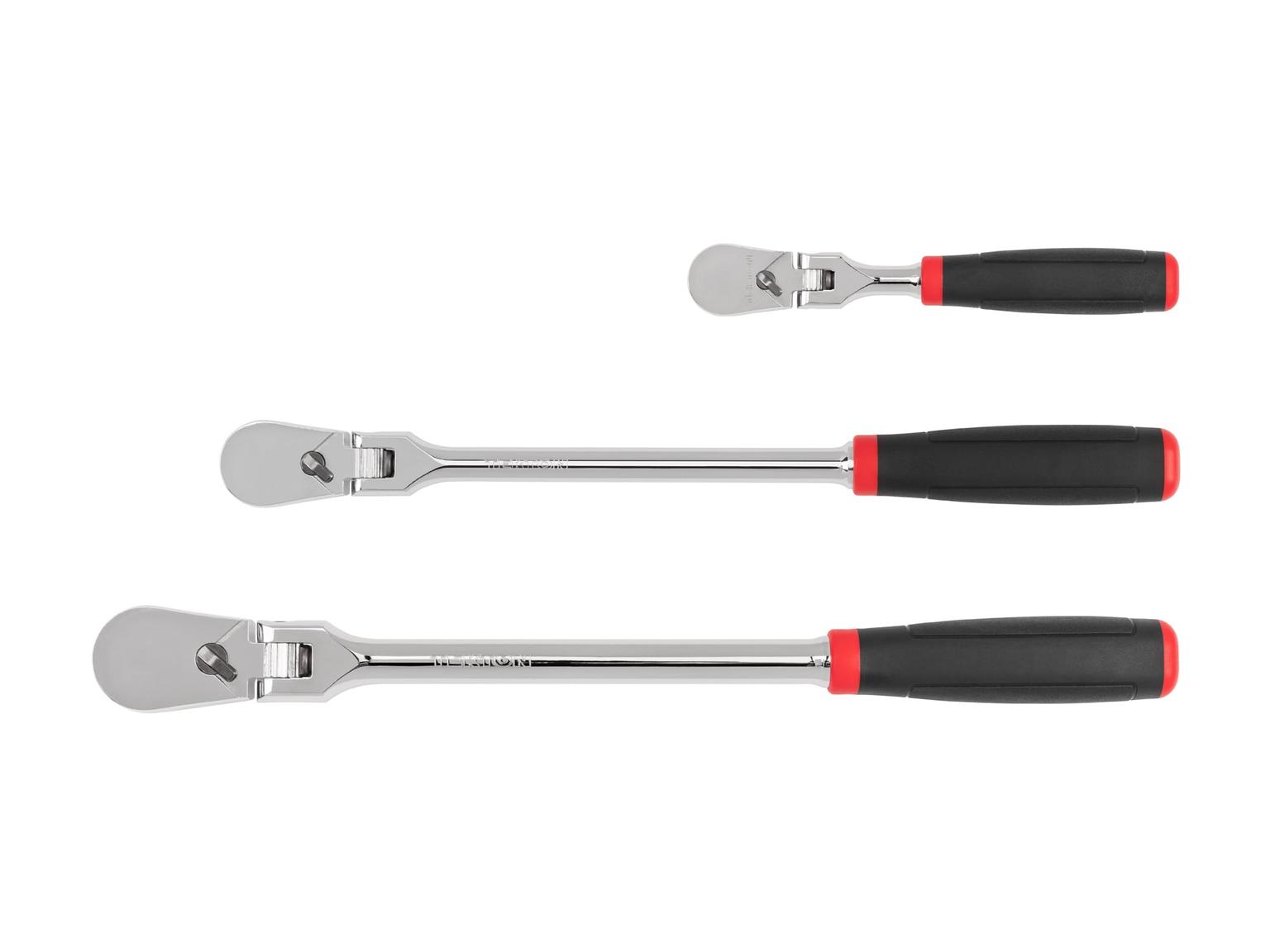 TEKTON SRH99119-T Flex Head Comfort Grip Ratchet Set (3-Piece)