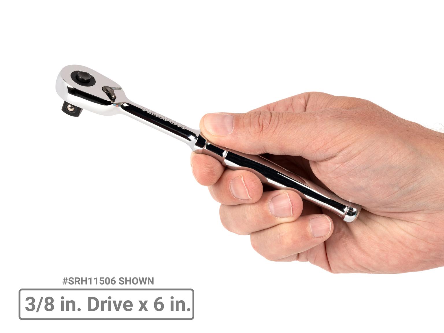 TEKTON SRH99122-T 3/8 Inch Drive Quick-Release Small Body Ratchet Set (3-Piece)