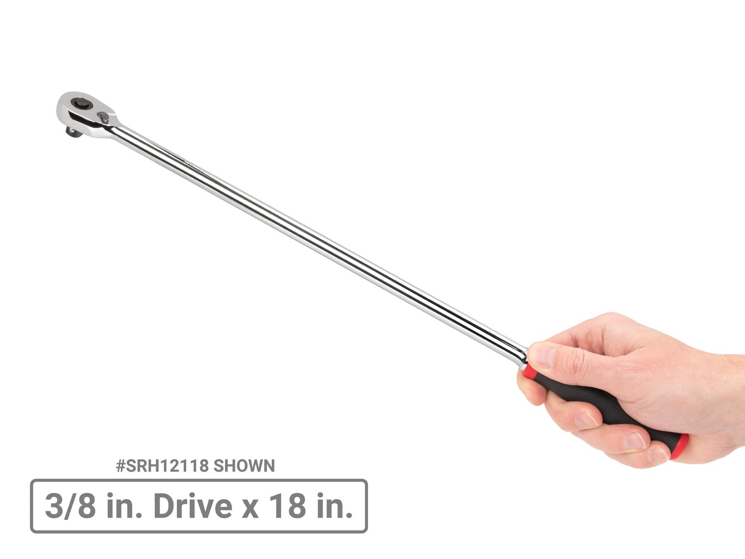 TEKTON SRH99126-T 3/8, 1/2 Inch Drive Quick-Release Comfort Grip Ratchet Set, 2-Piece (18, 24 in.)