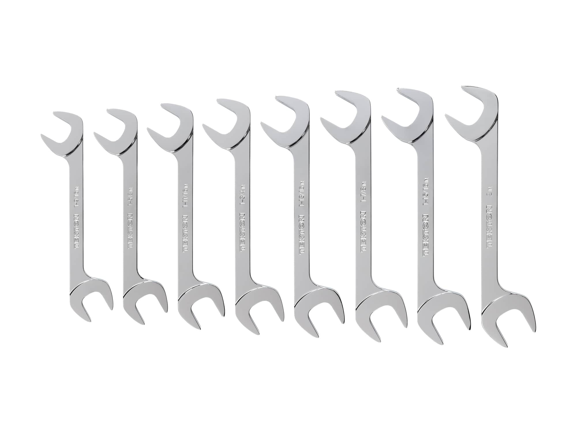 Angle Head Open End Wrench Set (8-Piece) | TEKTON | WAE90104