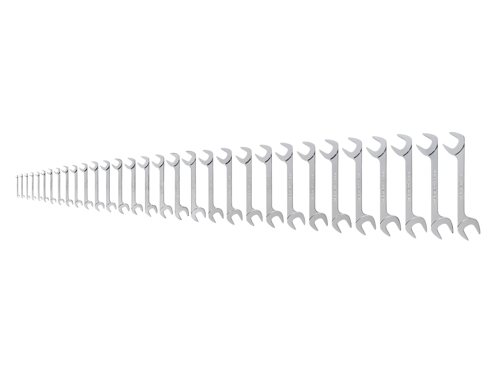 TEKTON WAE90109-T Angle Head Open End Wrench Set, 31-Piece (1/4 - 2 in.)