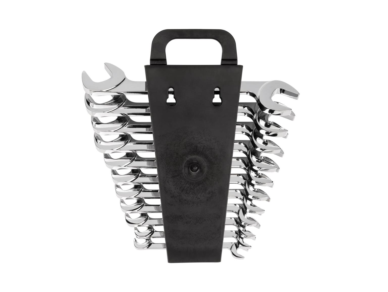 TEKTON WAE91103-T Angle Head Open End Wrench Set with Holder, 11-Piece (1/4 - 3/4 in.)
