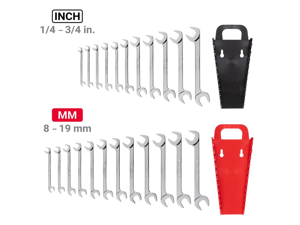 Angle Head Open End Wrench Set, 23Piece (Holder) TEKTON WAE91301