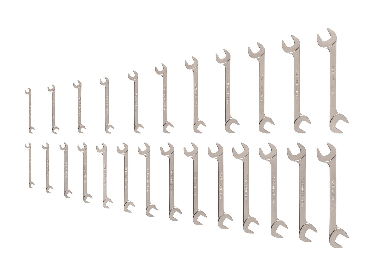 Angle Head Open End Wrench Set (25-Piece)