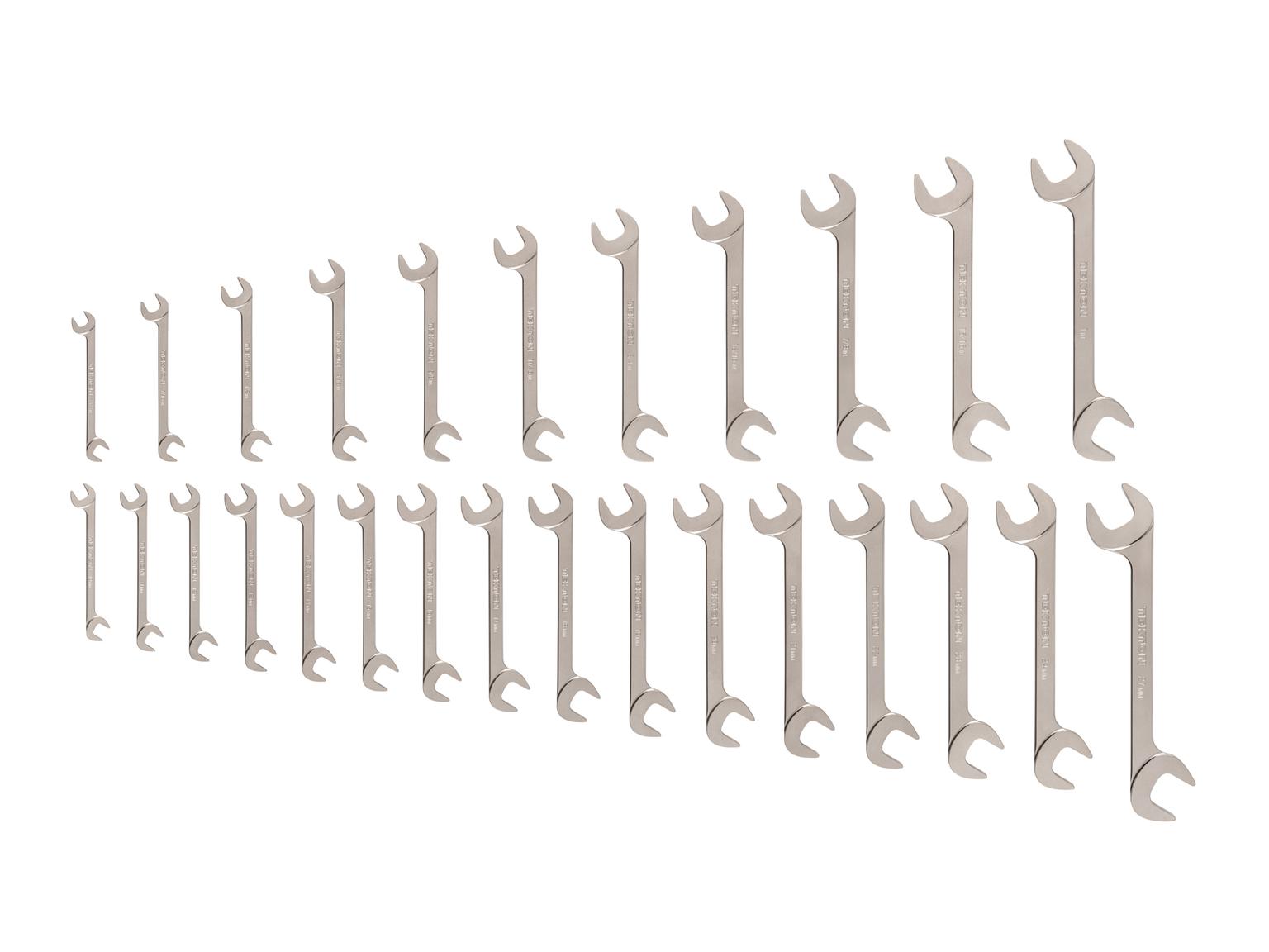 Angle Head Open End Wrench Set (27-Piece)