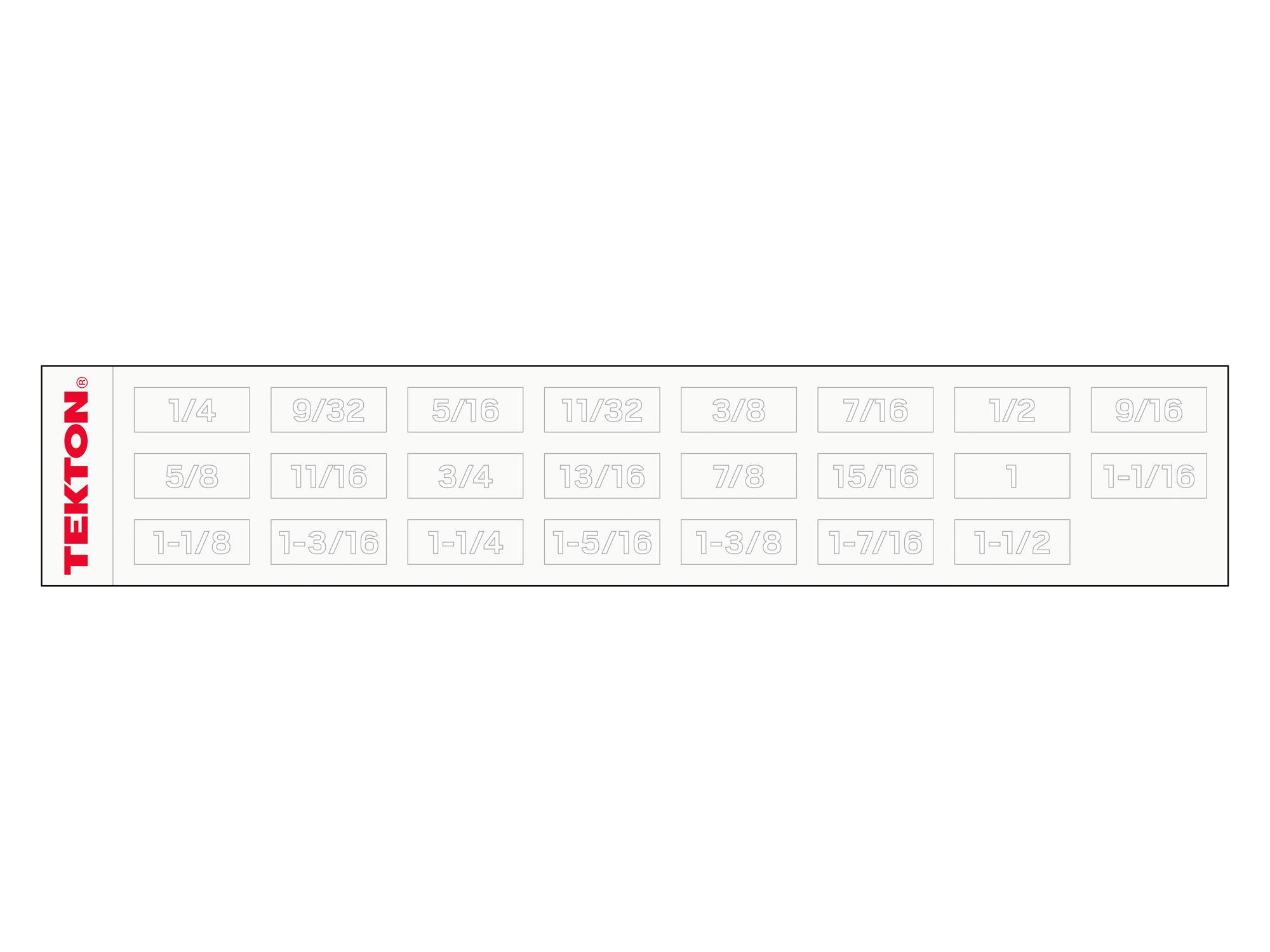 TEKTON WAE95102-T Angle Head Open End Wrench Set with Modular Slotted Organizer, 11-Piece (3/8 - 1 in.)