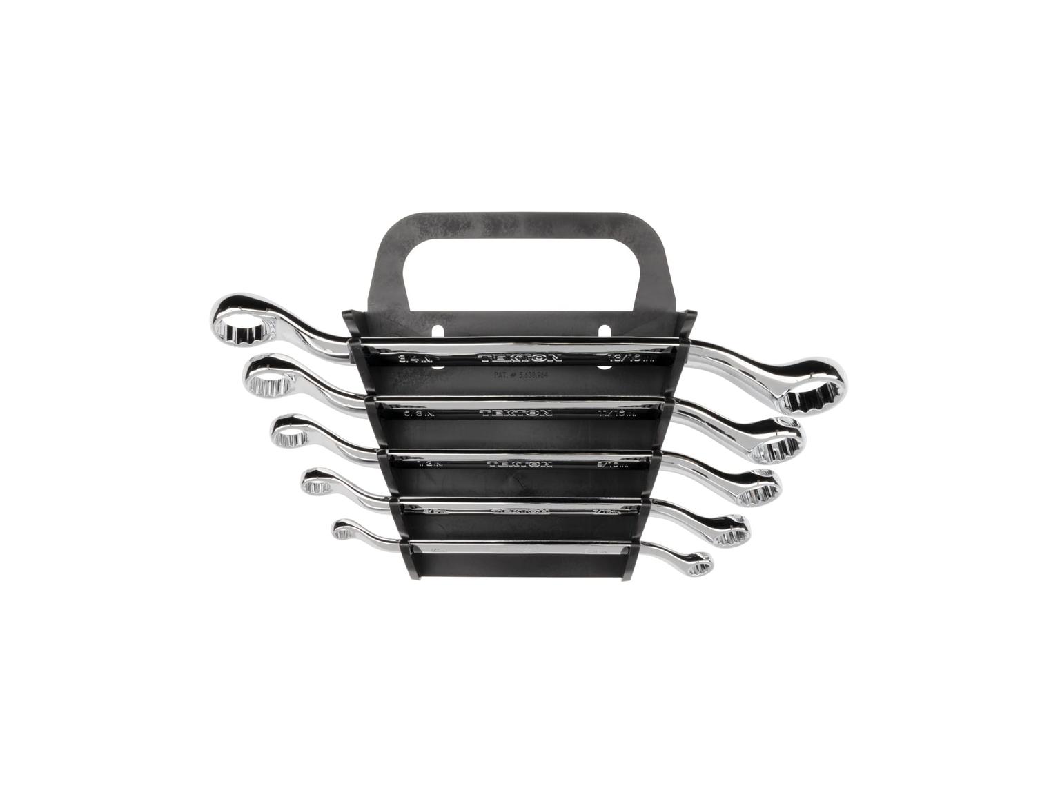 45-Degree Offset Box End Wrench Set, 5-Piece (Holder)