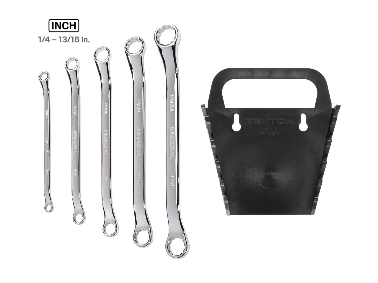 5-Piece 45-Degree Offset Box End Wrench Set with Holder | TEKTON