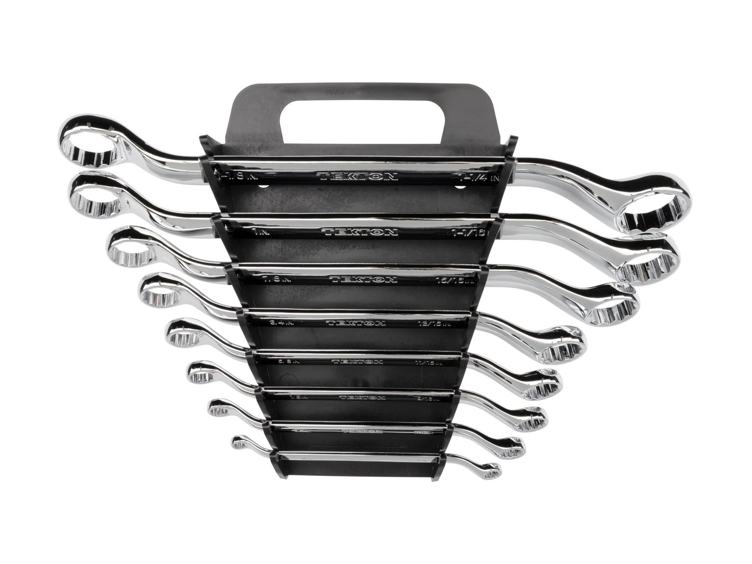 45-Degree Offset Box End Wrench Set, 8-Piece (Holder)