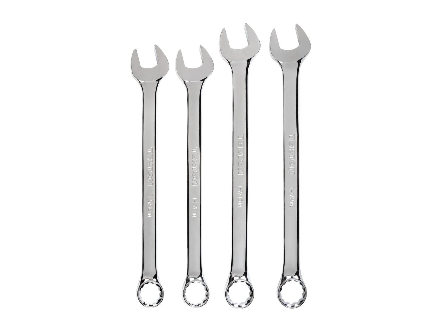 TEKTON WCB90102-T Combination Wrench Set, 4-Piece (1 - 5/16 - 1-1/2 in.)