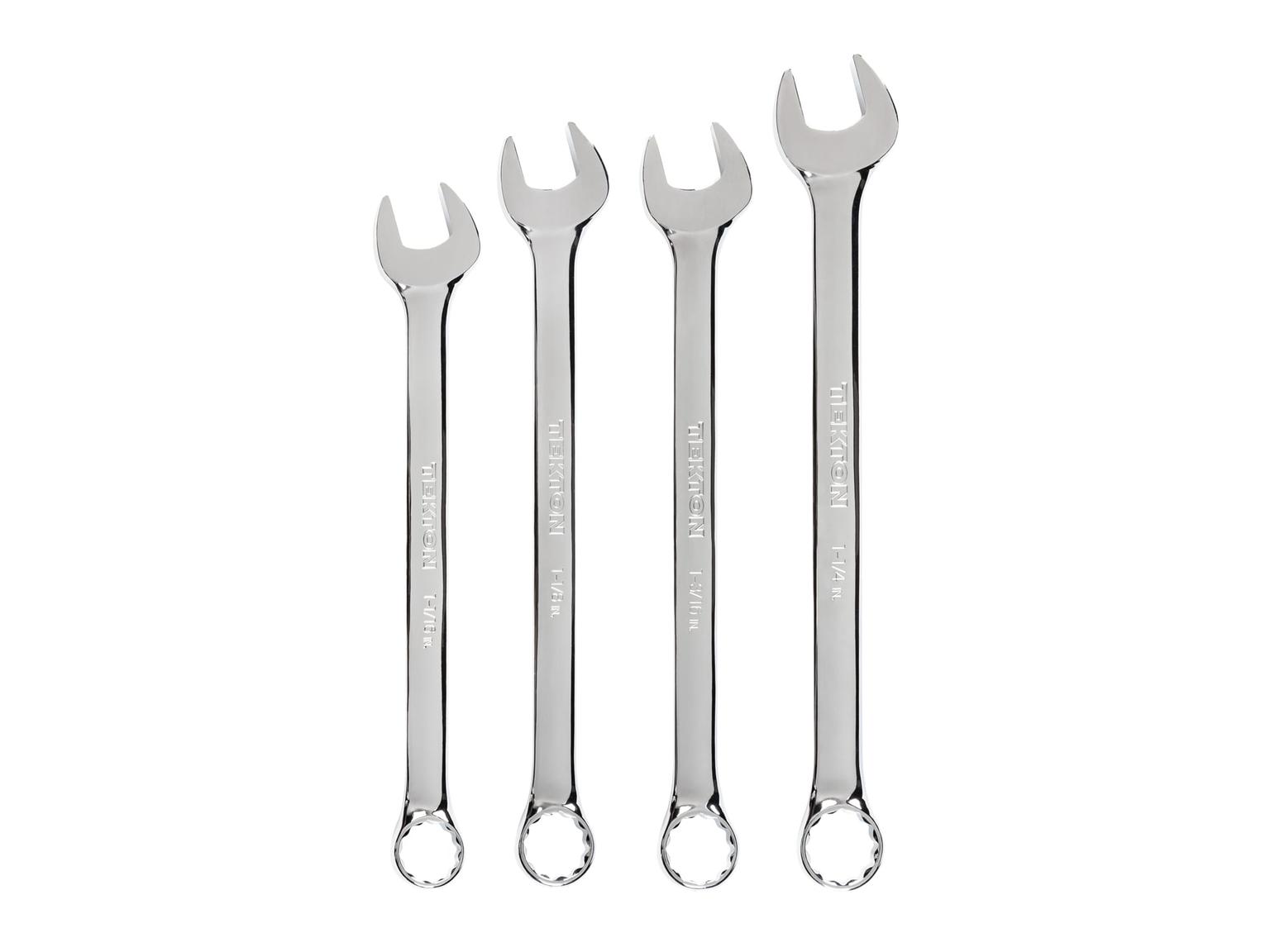 TEKTON WCB90103-T Combination Wrench Set, 4-Piece (1-1/16 - 1-1/4 in.)