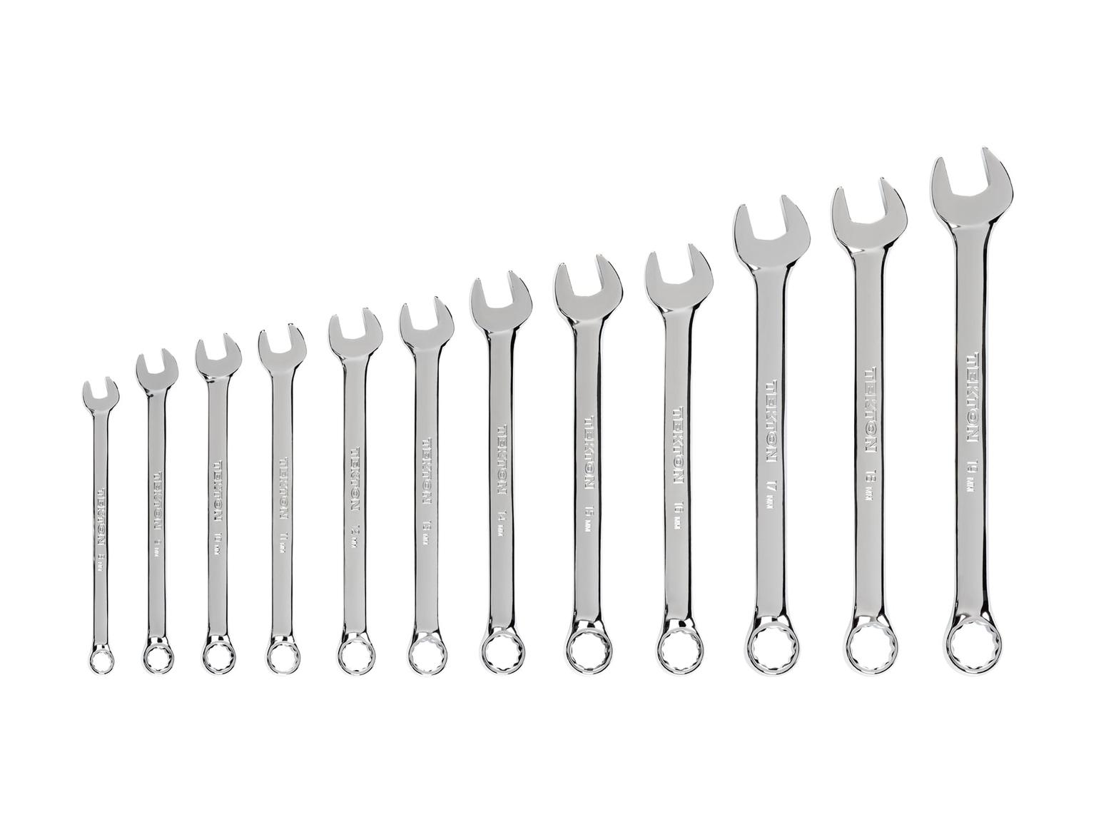 TEKTON WCB90206-T Combination Wrench Set, 12-Piece (8 - 19 mm)