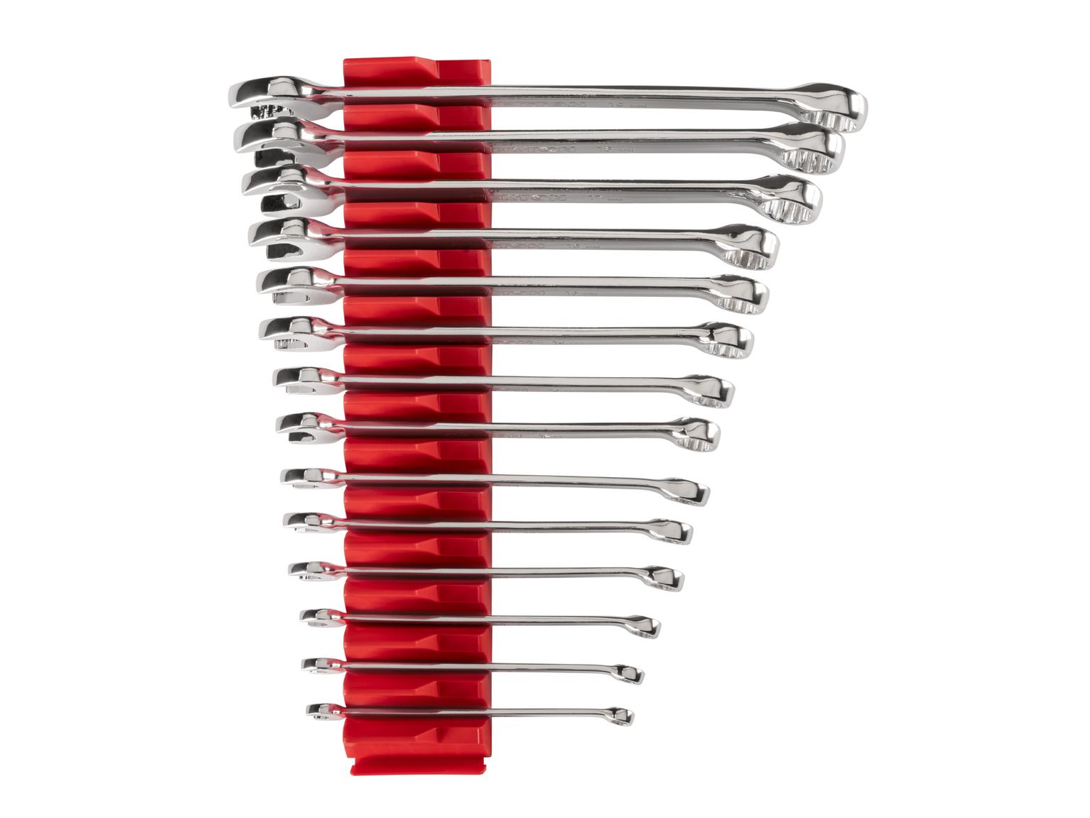 TEKTON WCB95201-T Combination Wrench Set with Modular Slotted Organizer, 14-Piece (6 - 19 mm)