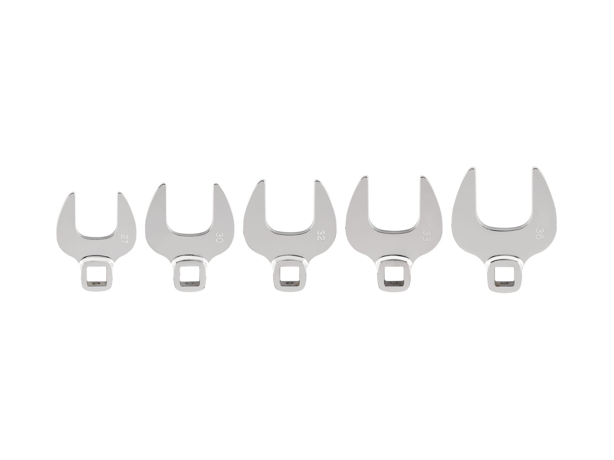TEKTON WCF90503-T 1/2 Inch Drive Crowfoot Wrench Set, 5-Piece (27-36 mm)