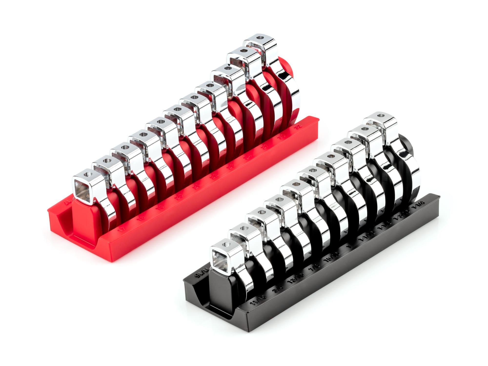 TEKTON WCF92601-T 1/2 Inch Drive Crowfoot Wrench Set with Racks, 21-Piece (11/16 - 1-1/4in., 17-32 mm)