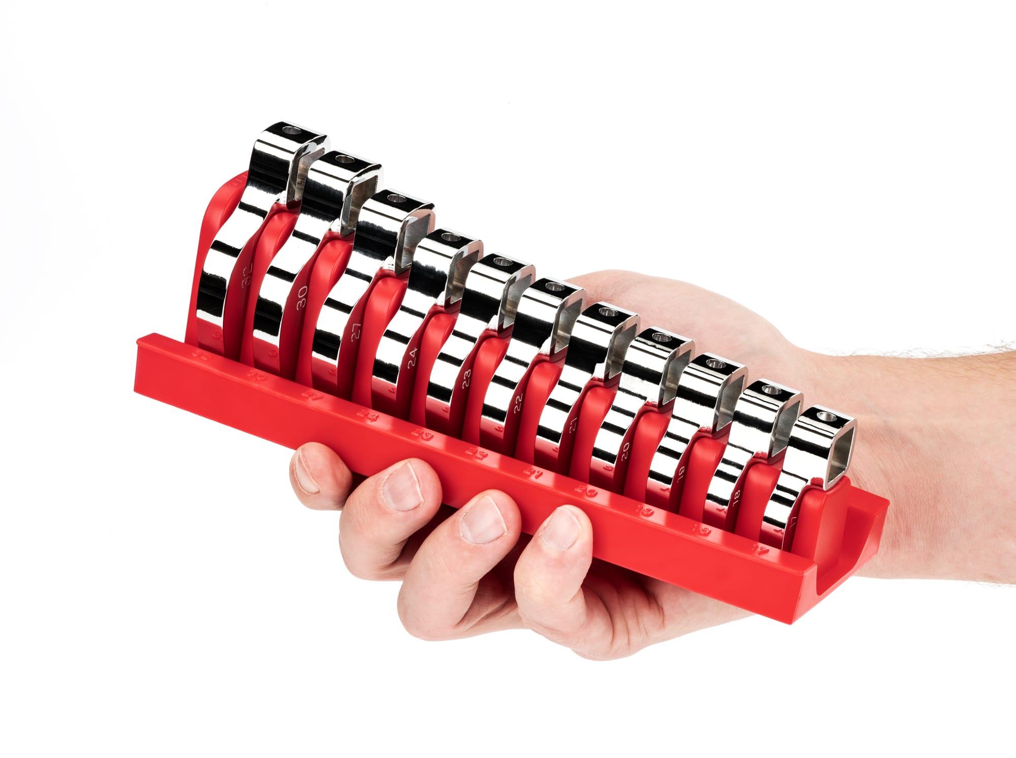 TEKTON WCF92601-T 1/2 Inch Drive Crowfoot Wrench Set with Racks, 21-Piece (11/16 - 1-1/4in., 17-32 mm)