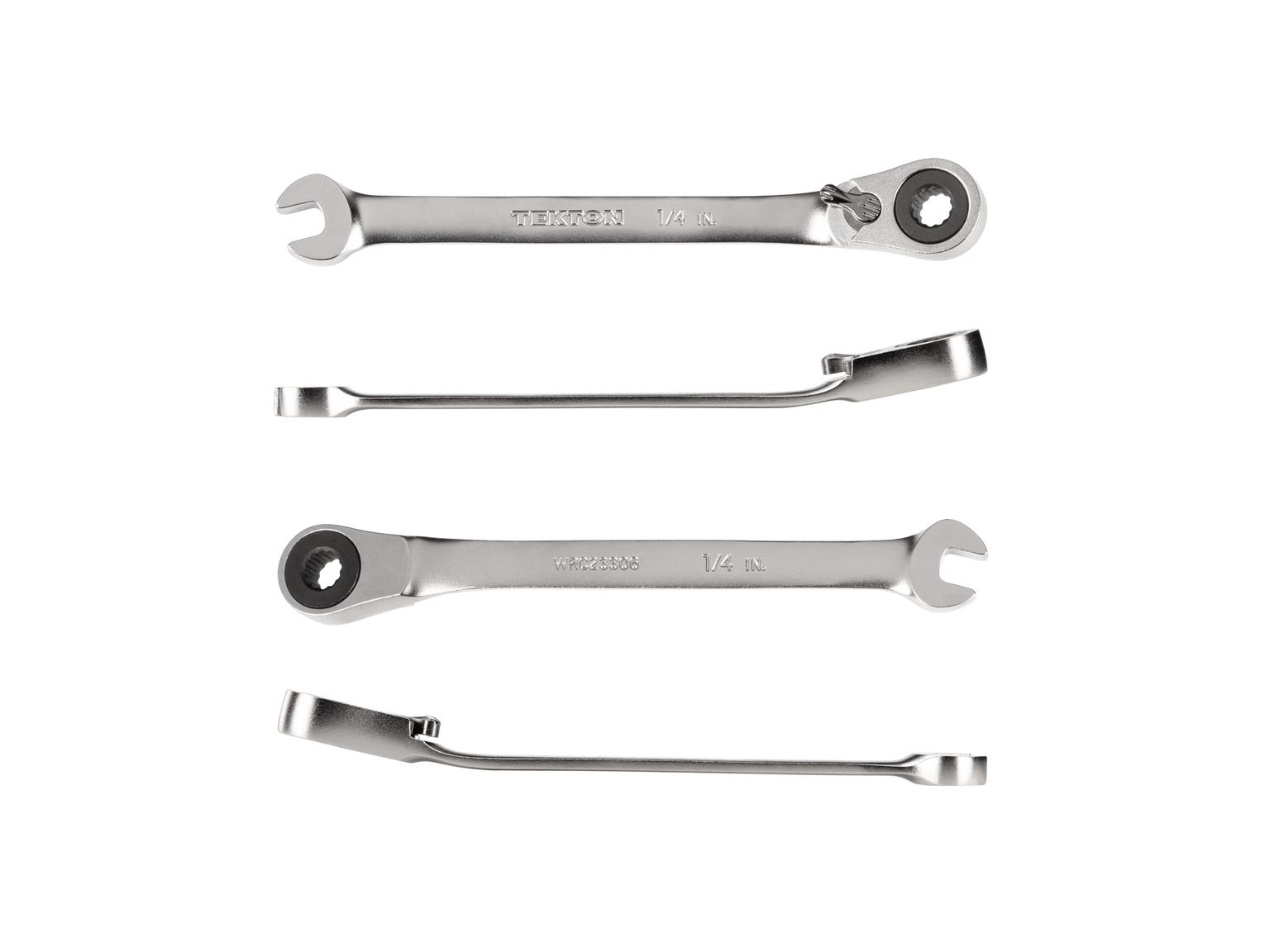 TEKTON WRC23306-T 1/4 Inch Reversible 12-Point Ratcheting Combination Wrench