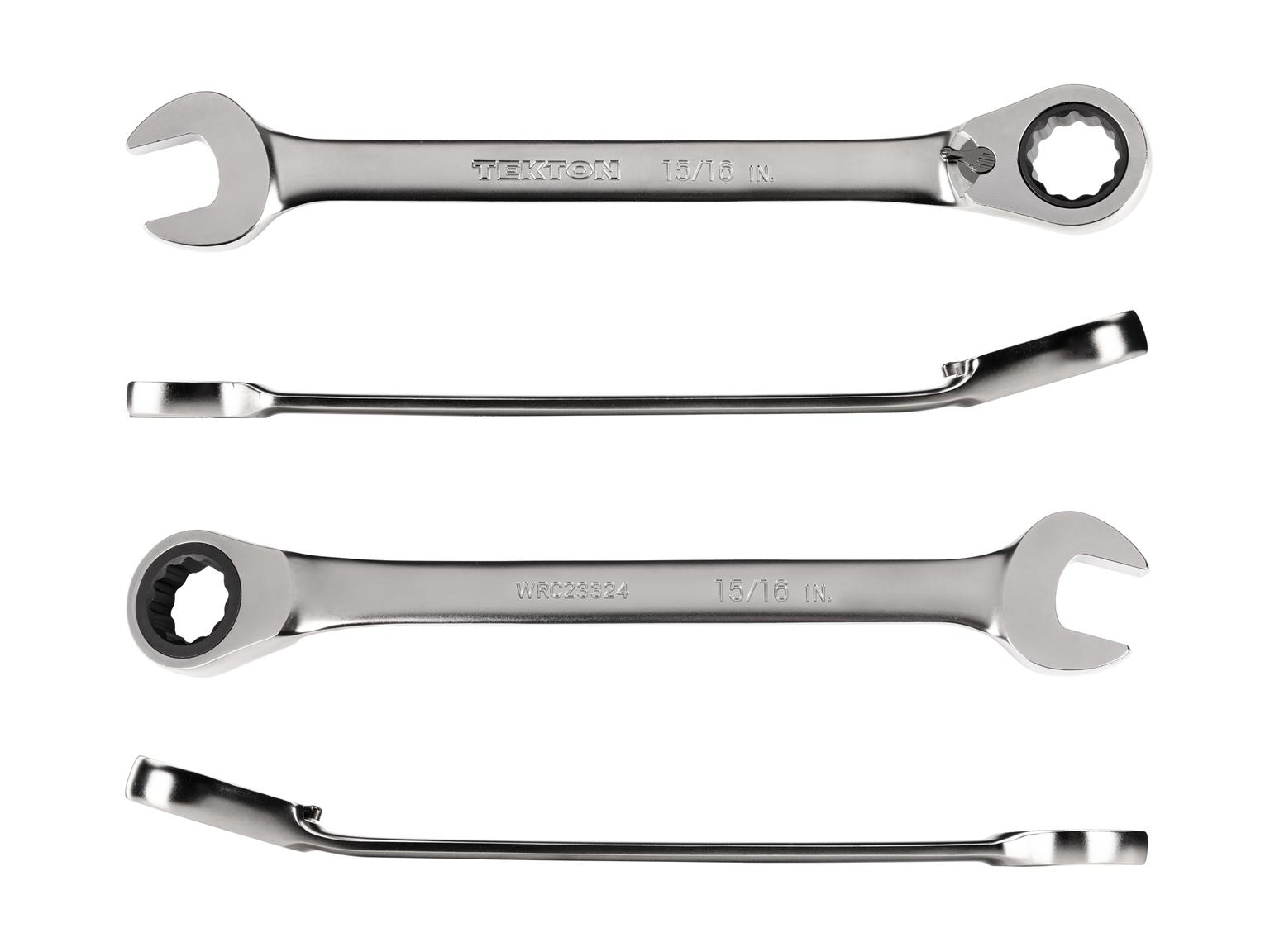 TEKTON WRC23324-T 15/16 Inch Reversible 12-Point Ratcheting Combination Wrench