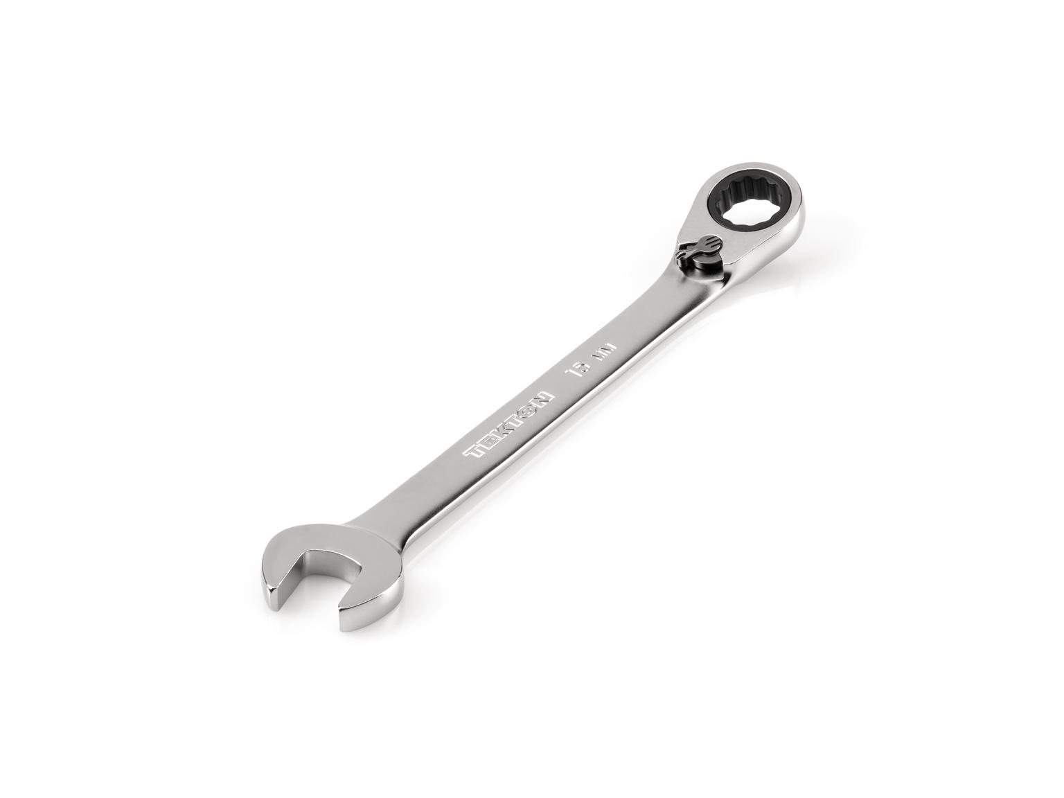 TEKTON WRC23415-T 15 mm Reversible 12-Point Ratcheting Combination Wrench