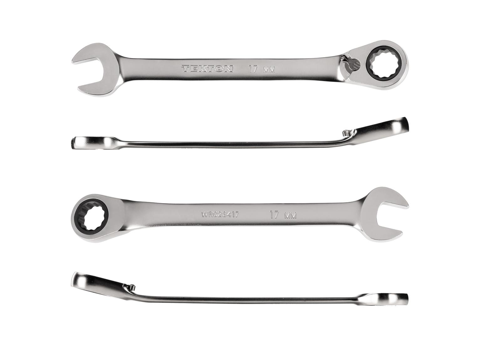 TEKTON WRC23417-T 17 mm Reversible 12-Point Ratcheting Combination Wrench