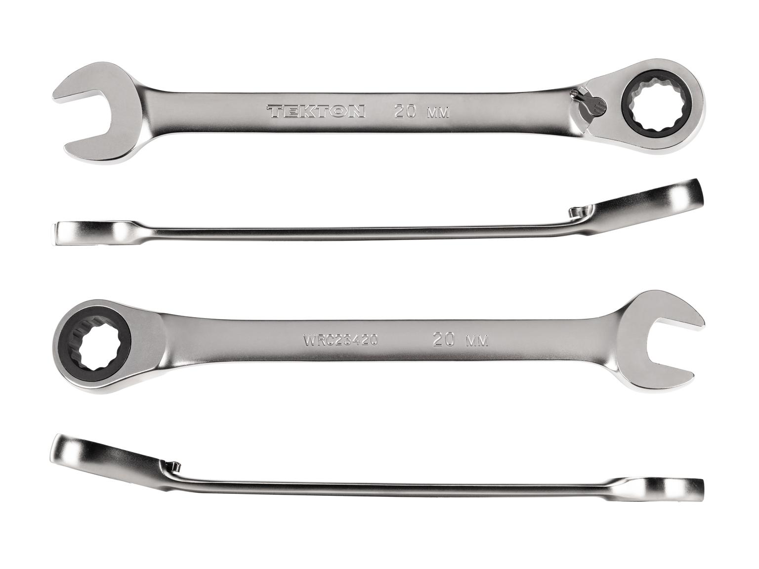 TEKTON WRC23420-T 20 mm Reversible 12-Point Ratcheting Combination Wrench