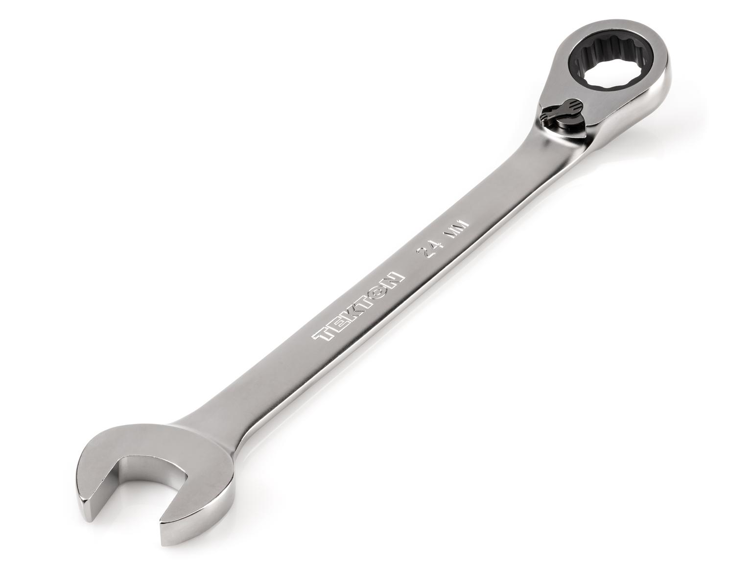 TEKTON WRC23424-T 24 mm Reversible 12-Point Ratcheting Combination Wrench
