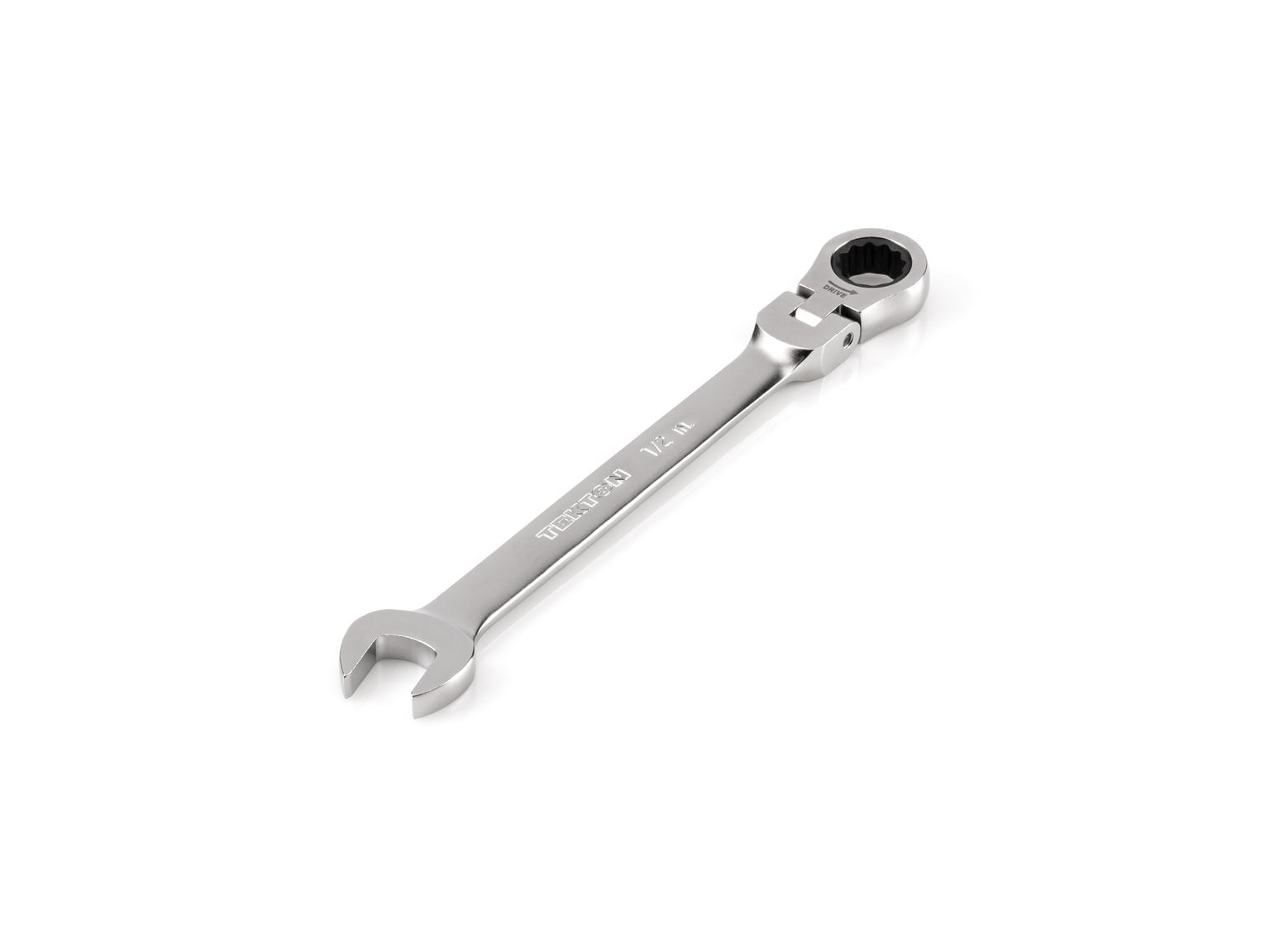 TEKTON WRC26313-T 1/2 Inch Flex Head 12-Point Ratcheting Combination Wrench