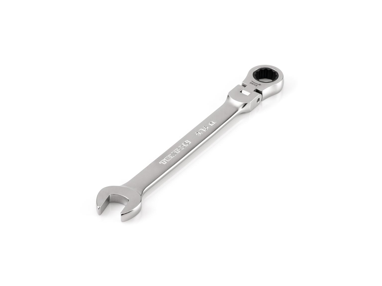 TEKTON WRC26314-T 9/16 Inch Flex Head 12-Point Ratcheting Combination Wrench