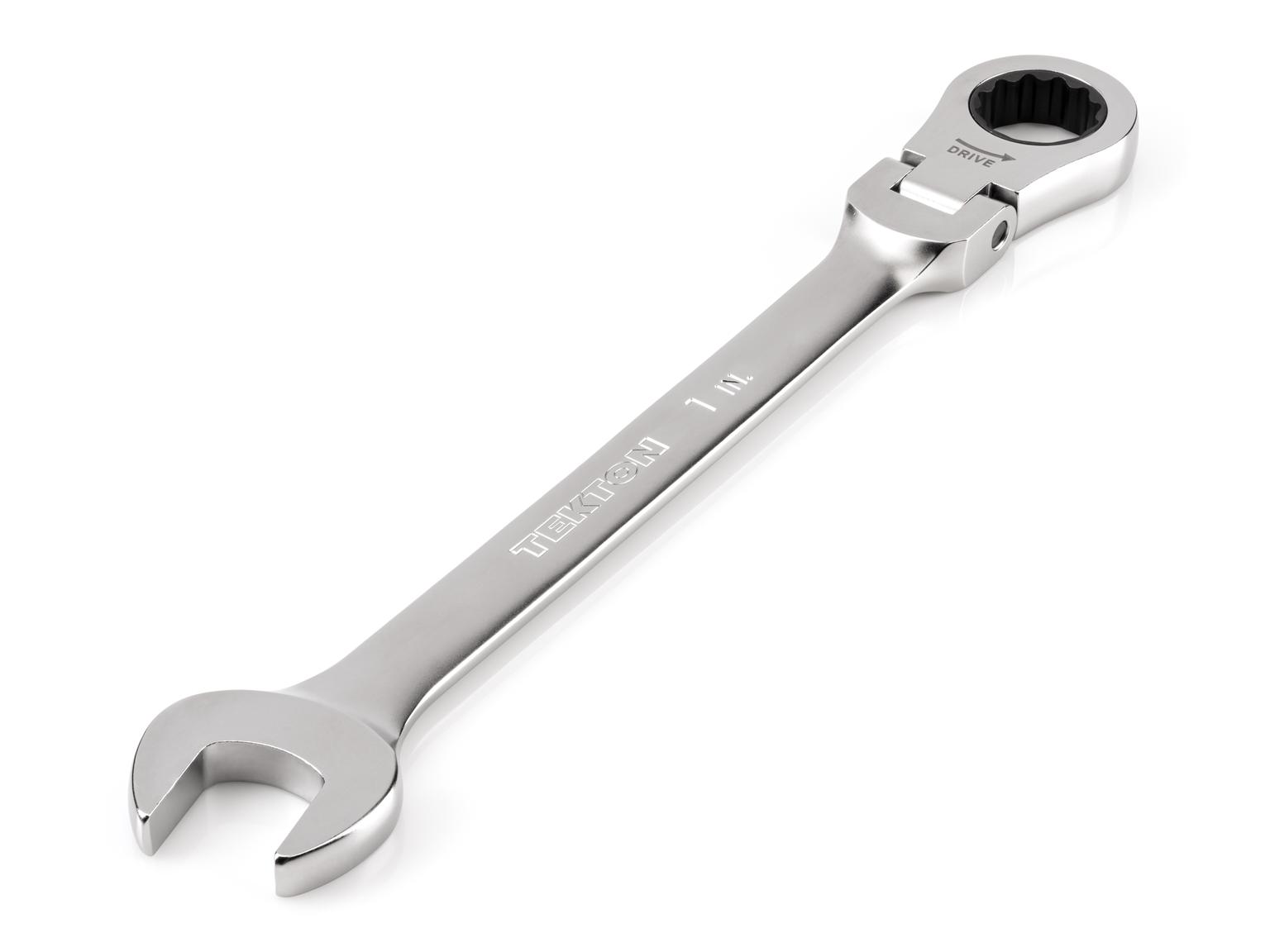 TEKTON WRC26325-T 1 Inch Flex Head 12-Point Ratcheting Combination Wrench