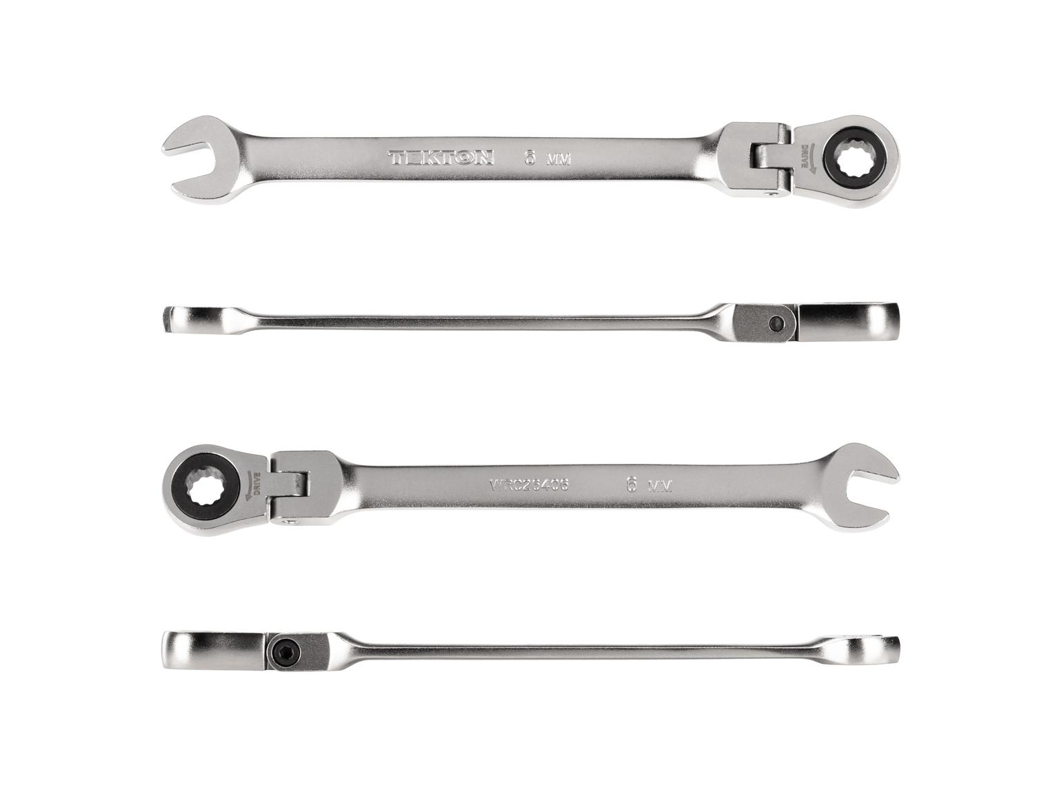 TEKTON WRC26406-T 6 mm Flex Head 12-Point Ratcheting Combination Wrench