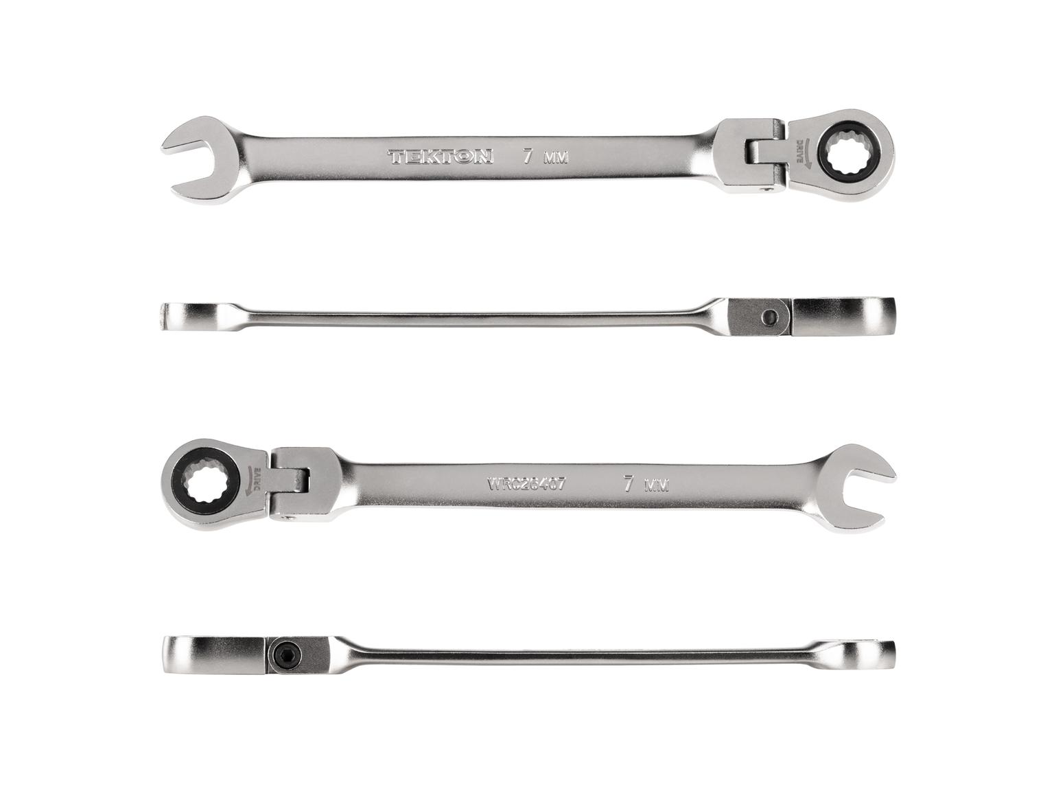TEKTON WRC26407-T 7 mm Flex Head 12-Point Ratcheting Combination Wrench
