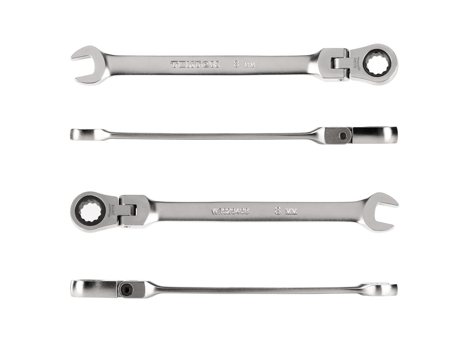 TEKTON WRC26408-T 8 mm Flex Head 12-Point Ratcheting Combination Wrench