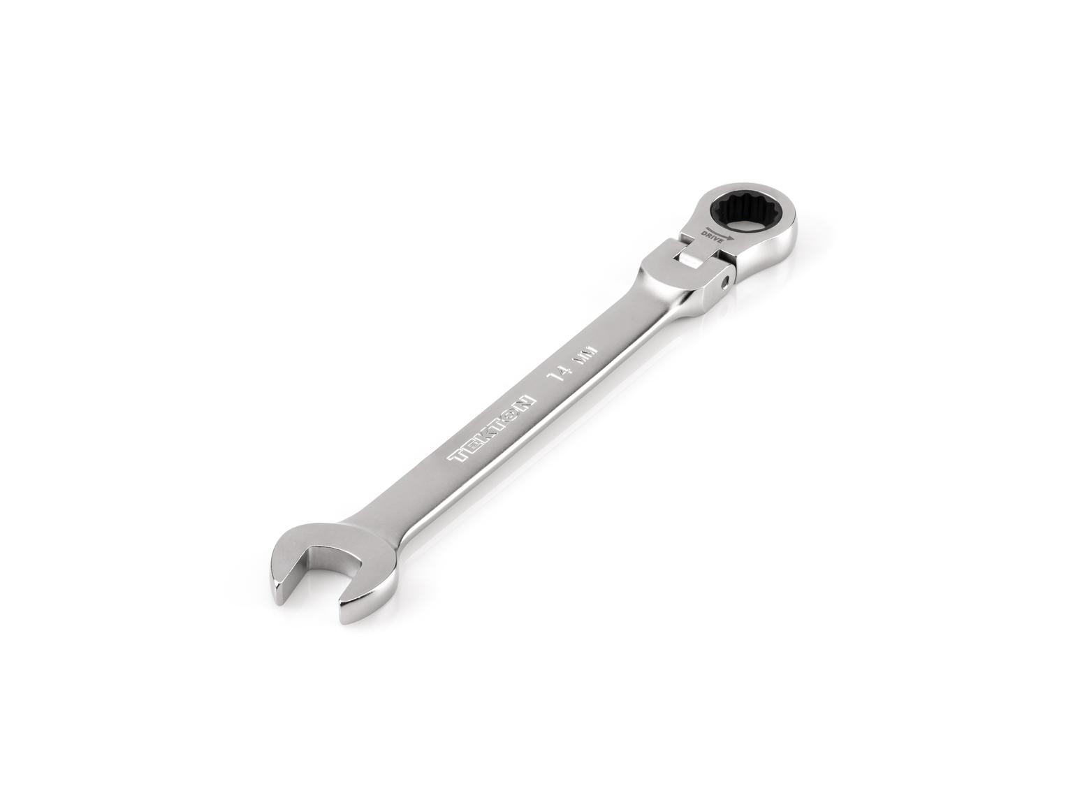 TEKTON WRC26414-T 14 mm Flex Head 12-Point Ratcheting Combination Wrench