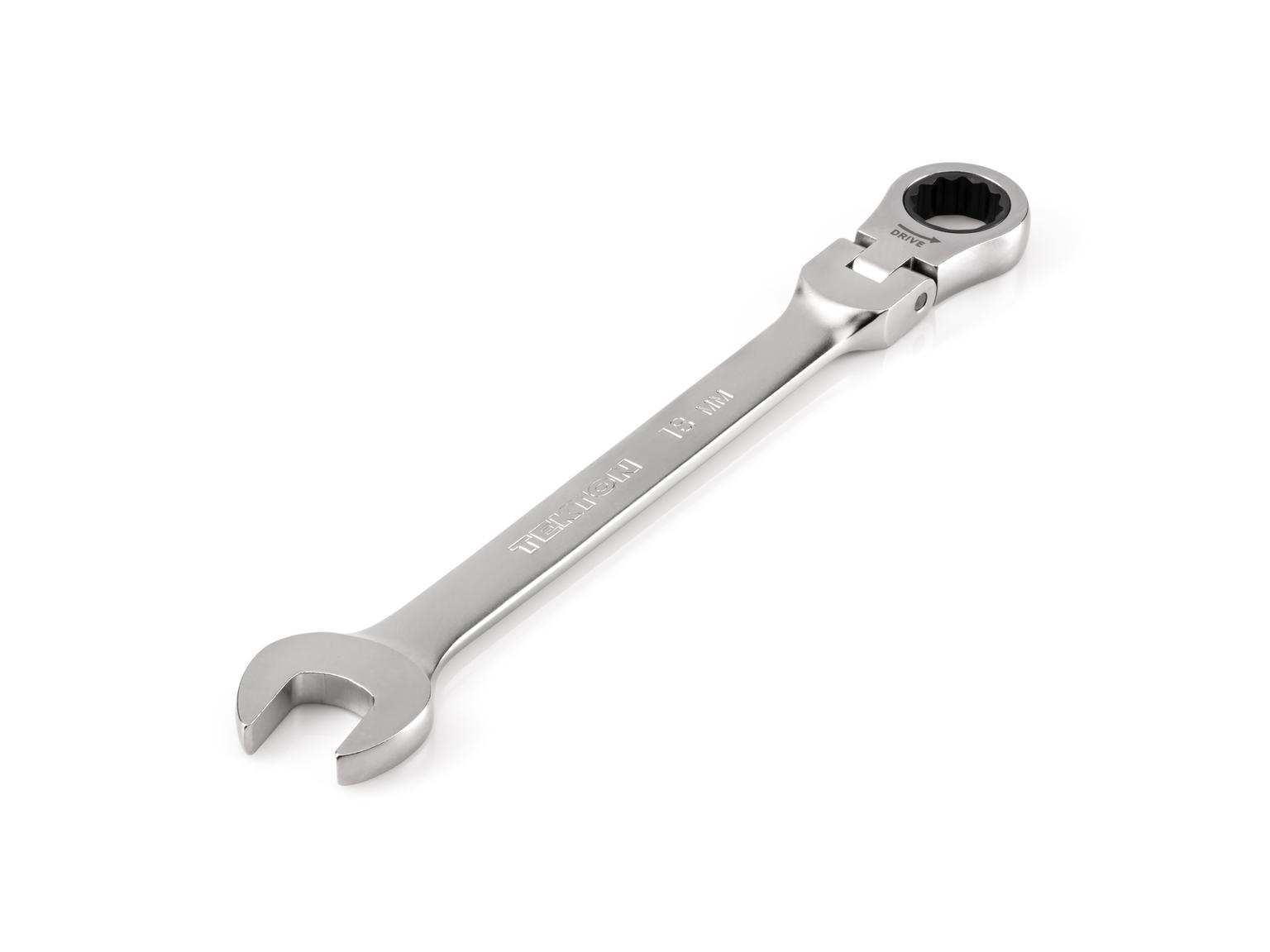 TEKTON WRC26418-T 18 mm Flex Head 12-Point Ratcheting Combination Wrench