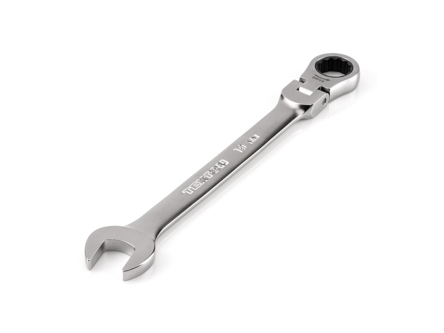 TEKTON WRC26419-T 19 mm Flex Head 12-Point Ratcheting Combination Wrench